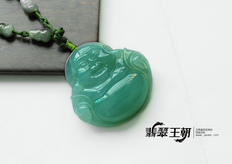 冰种晴水缅甸翡翠玉佛挂件