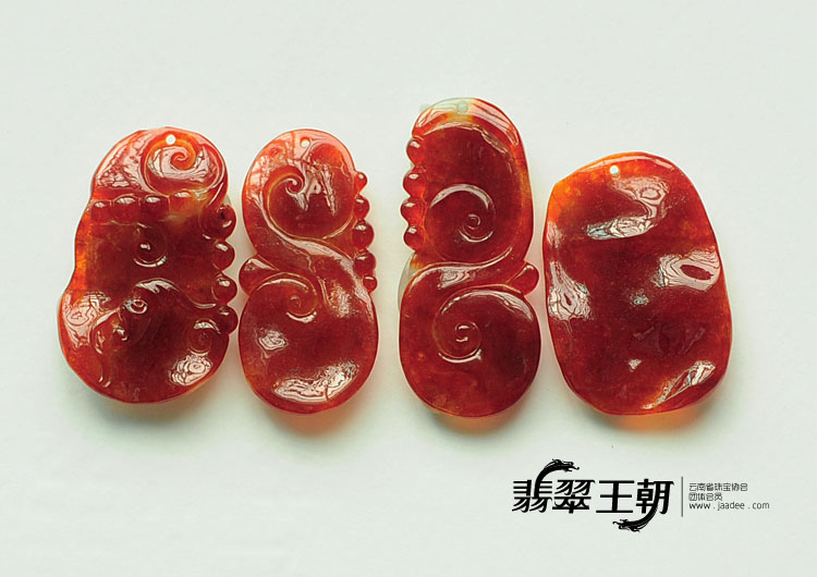 糯冰种红翡缅甸翡翠福在眼前/钱串串/龙牌/挂件（单价）