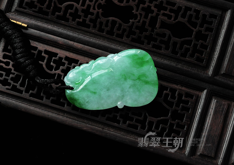 冰种翠色缅甸翡翠福禄寿挂件