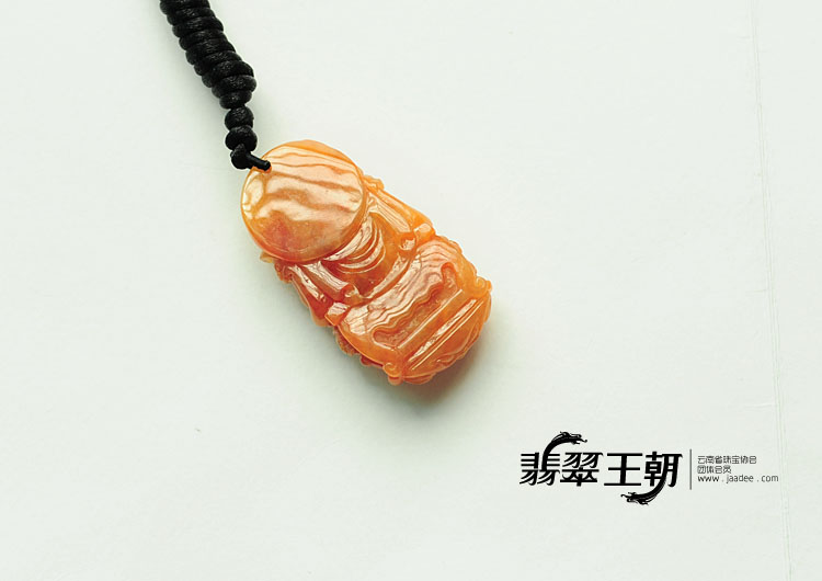 糯冰种红翡缅甸翡翠关公挂件