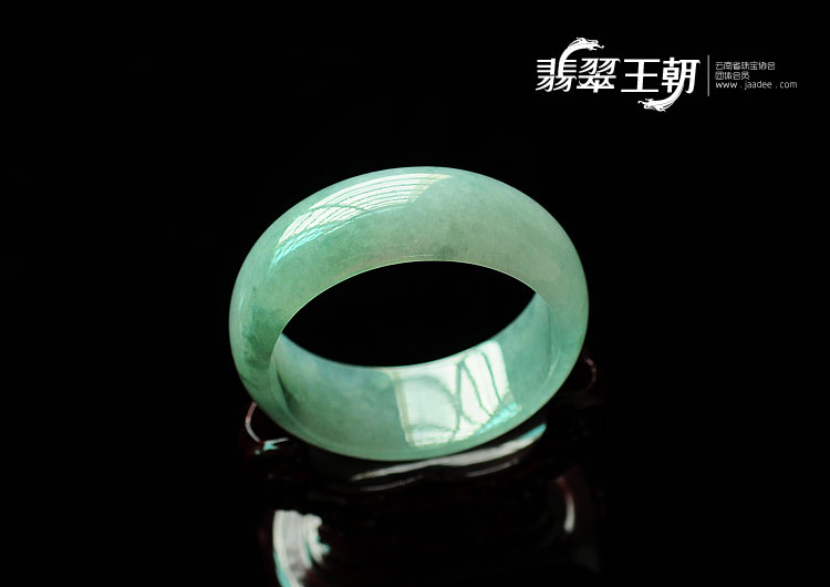 冰种飘花缅甸翡翠手镯(56.9)