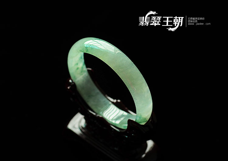 冰种飘花缅甸翡翠手镯(61.2)