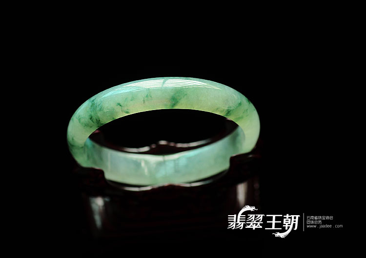冰种飘花缅甸翡翠手镯(62.7)