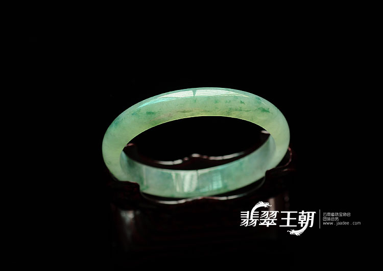 冰种飘花缅甸翡翠手镯(60)