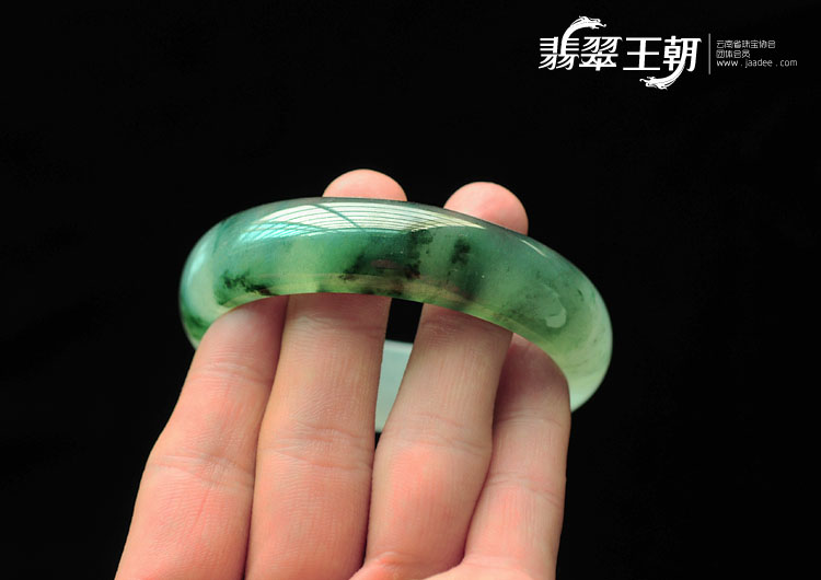 冰种飘花缅甸翡翠手镯(58.1)
