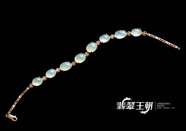 冰种缅甸翡翠手链