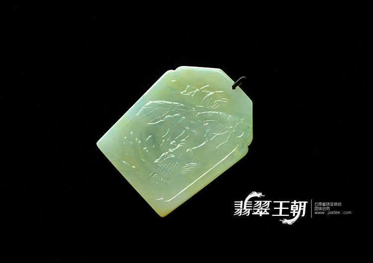 糯冰种淡黄翡缅甸翡翠弥勒佛头挂件