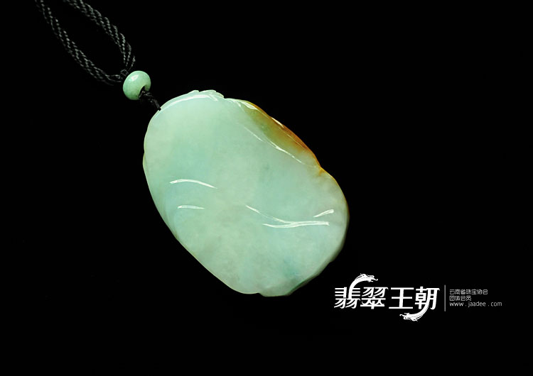 冰种黄翡缅甸翡翠鸿运当头挂件