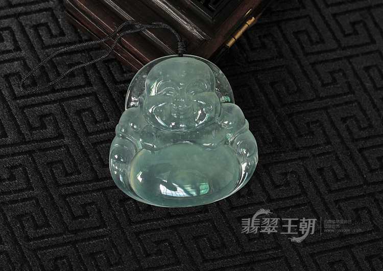 冰种晴水缅甸翡翠玉佛挂件