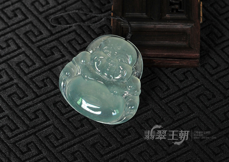 冰种晴水缅甸翡翠玉佛挂件