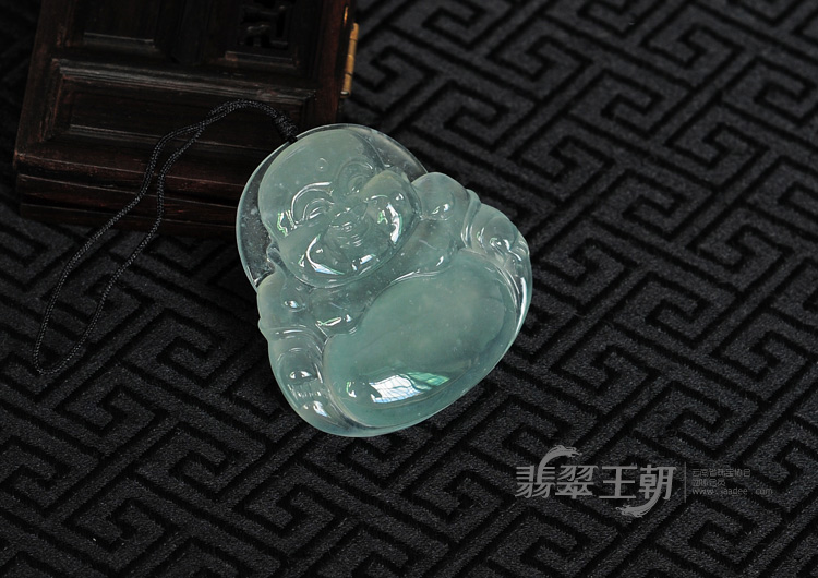 冰种晴水缅甸翡翠玉佛挂件