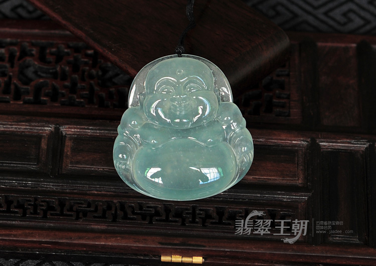 冰种晴水缅甸翡翠玉佛挂件