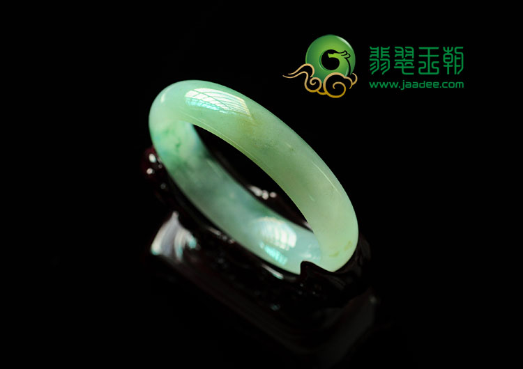 冰种飘花缅甸翡翠手镯(56.4)