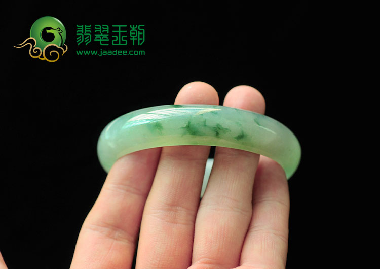 冰种飘花缅甸翡翠手镯(56.4)