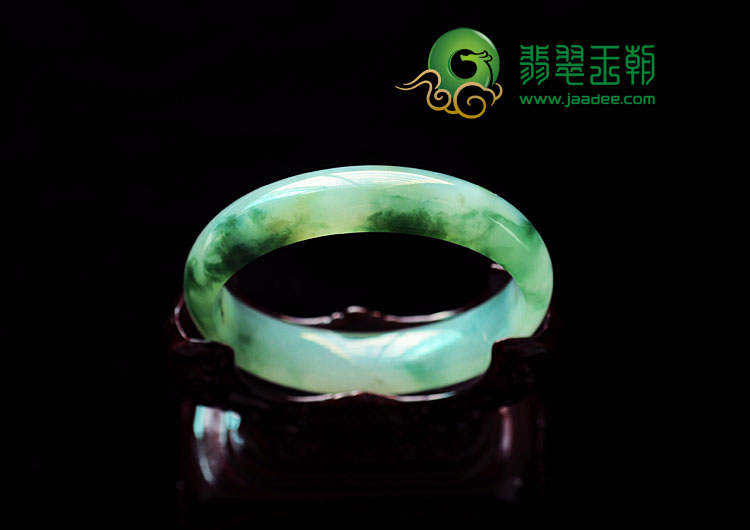 冰种飘花缅甸翡翠手镯(56.3)