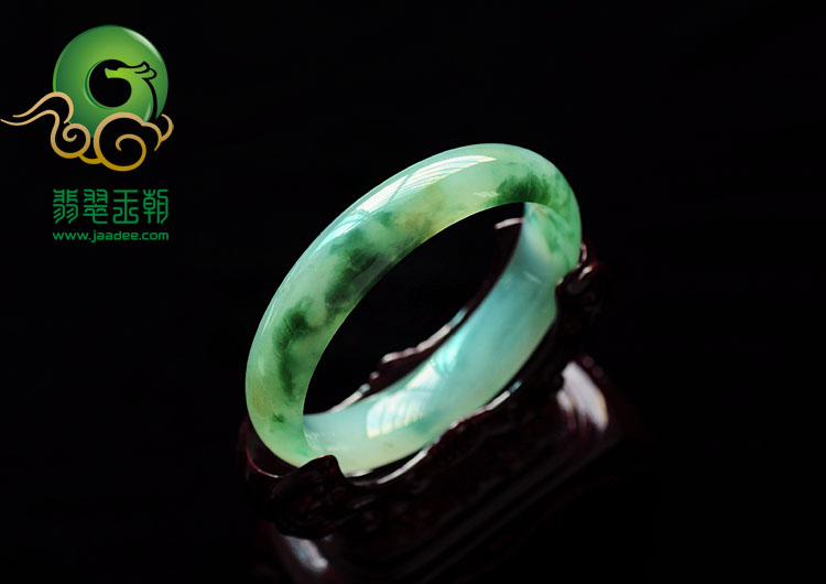 冰种飘花缅甸翡翠手镯(56.3)