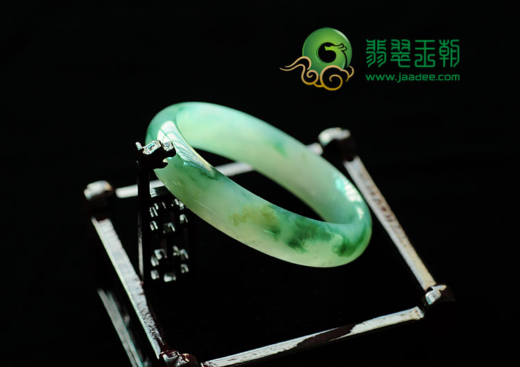 冰种飘花缅甸翡翠手镯(56.3)