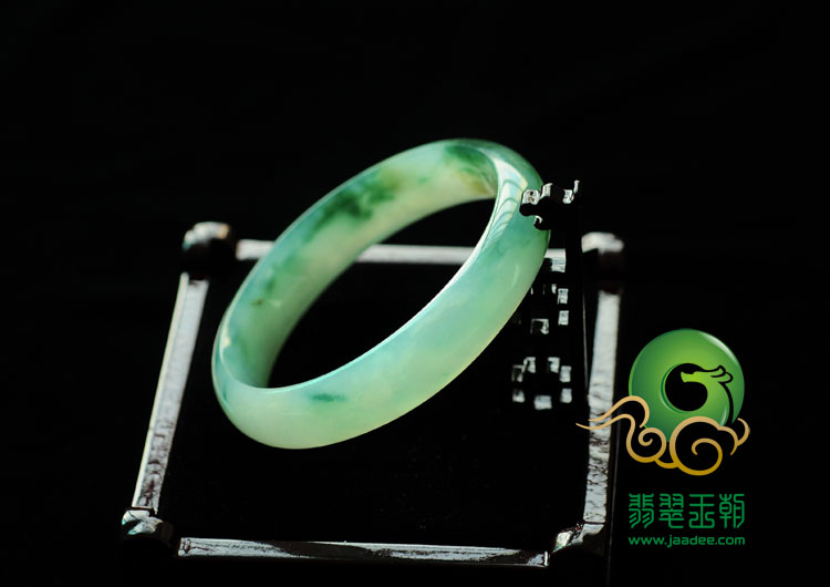 冰种飘花缅甸翡翠手镯(56.3)
