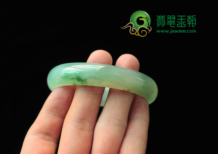 冰种飘花缅甸翡翠手镯(54.8)