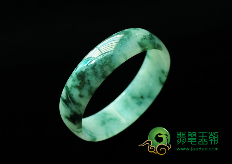 冰种飘花缅甸翡翠手镯（54.4mm）