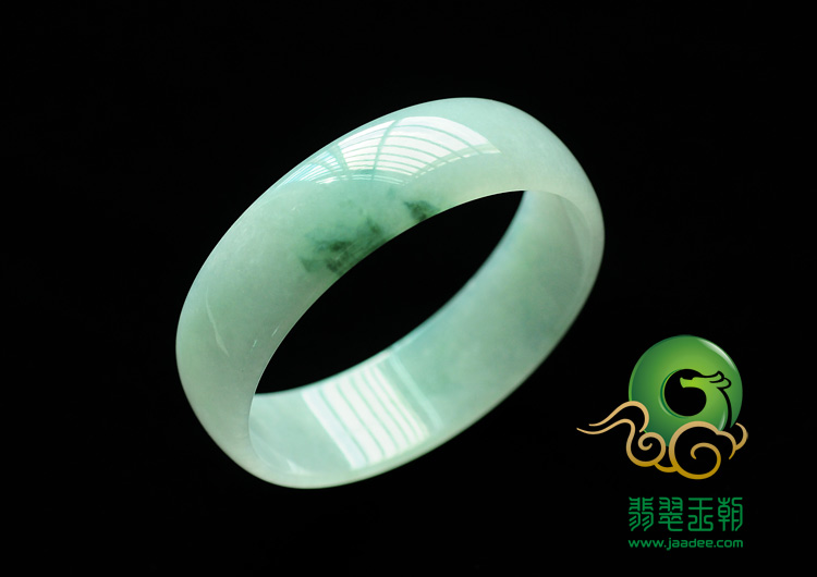 冰种飘花缅甸翡翠手镯（52.8mm）