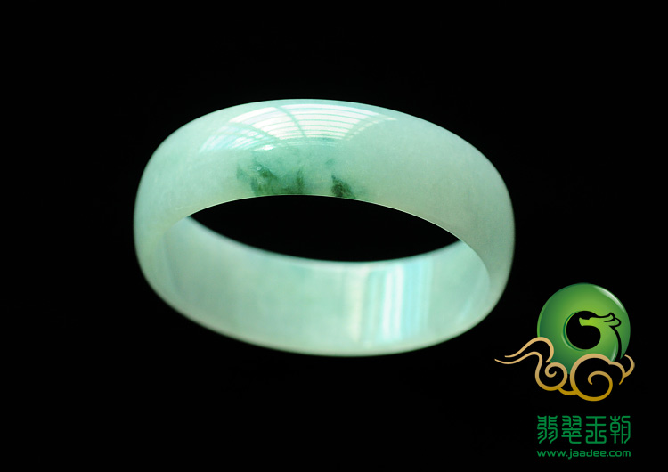 冰种飘花缅甸翡翠手镯（52.8mm）