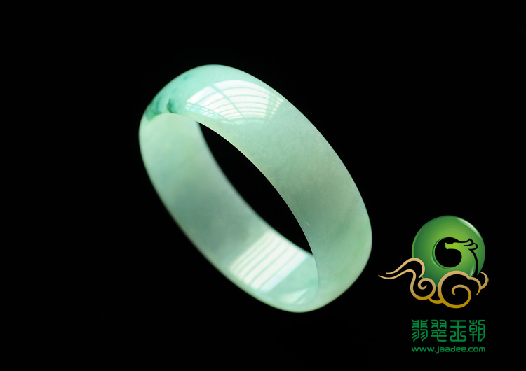 冰种飘花缅甸翡翠手镯（52.8mm）