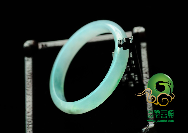 冰种春带彩缅甸翡翠手镯（53.4mm）