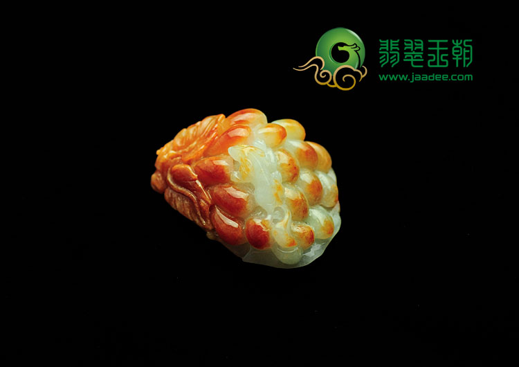 糯冰种红翡缅甸翡翠多子多福挂件