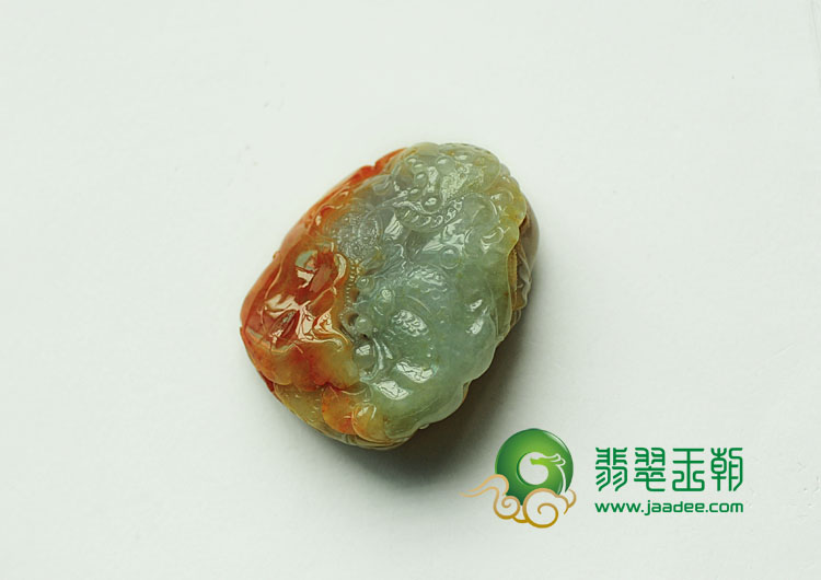 冰种红翡缅甸翡翠福在眼前挂件