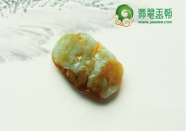 (超值推荐)糯冰种黄翡缅甸翡翠婷婷荷花挂件