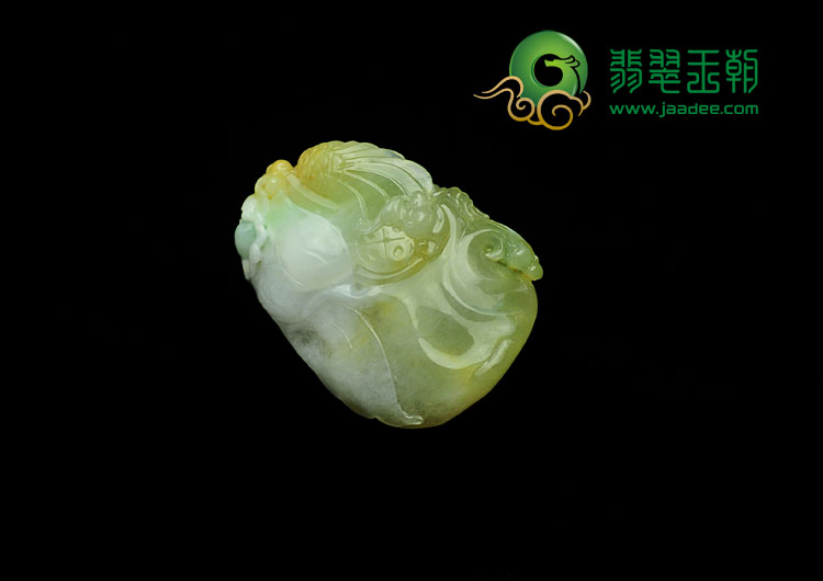 冰种黄翡缅甸翡翠英明神武挂件