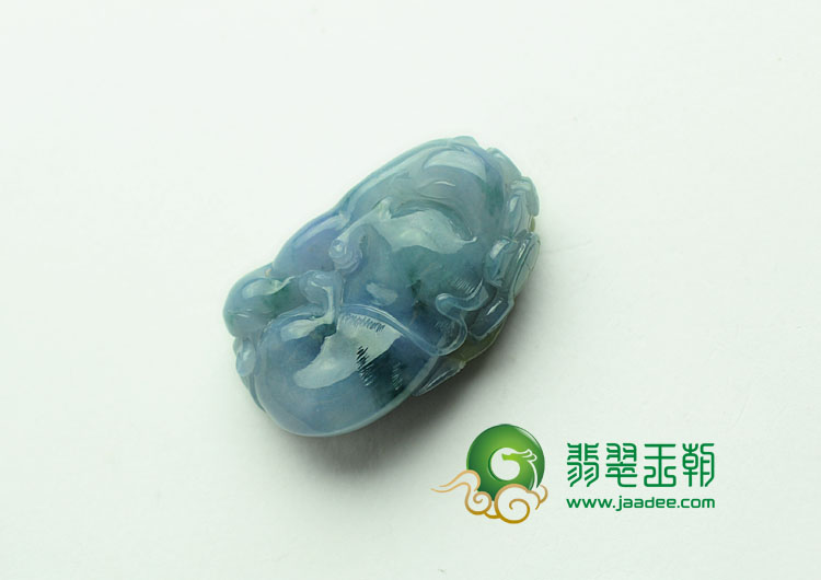 冰种三彩缅甸翡翠合欢挂件