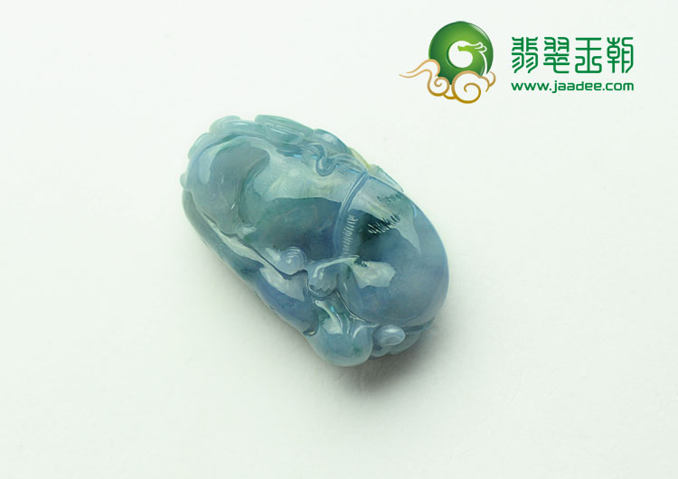 冰种三彩缅甸翡翠合欢挂件