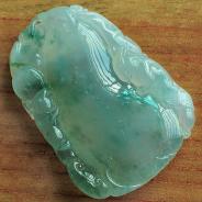 冰种飘花缅甸翡翠福瓜挂件