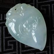 冰种晴水缅甸翡翠福禄寿喜挂件