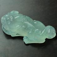 冰种缅甸翡翠貔貅挂件