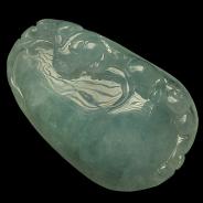 冰种紫罗兰缅甸翡翠福瓜挂件