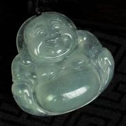 冰种晴水缅甸翡翠玉佛挂件