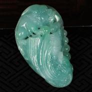 冰种晴水缅甸翡翠招财貔貅手玩件
