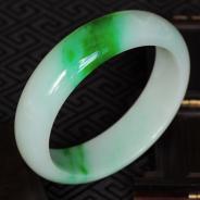 细糯种阳绿缅甸翡翠手镯（58.8mm）