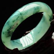 冰种飘花缅甸翡翠手镯(57.1mm)