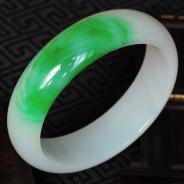 细糯种阳绿缅甸翡翠手镯（59.4mm）