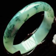 冰种飘花缅甸翡翠手镯(58.8mm)