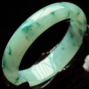 冰种飘花缅甸翡翠手镯(57.1mm)