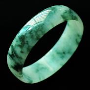 冰种飘花缅甸翡翠手镯（54.4mm）