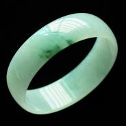 冰种飘花缅甸翡翠手镯（52.8mm）