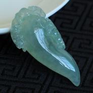 冰种晴水缅甸翡翠福瓜挂件