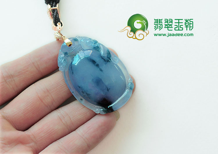 冰种紫罗兰飘花缅甸翡翠玉瓶挂件