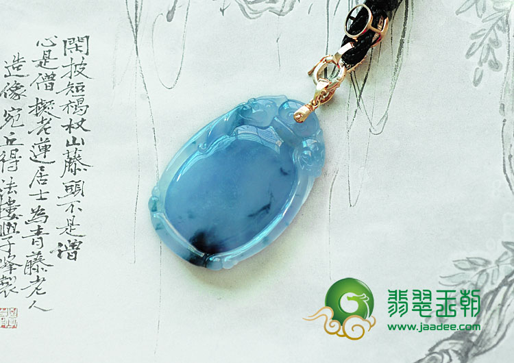 冰种紫罗兰飘花缅甸翡翠玉瓶挂件